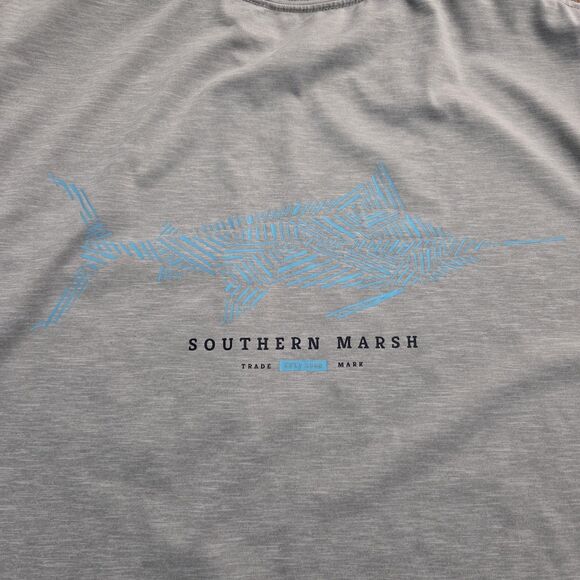 Southern Marsh Pocket T Shirt Gray Short Sleeve Mens Size Medium - Picture 5 of 7